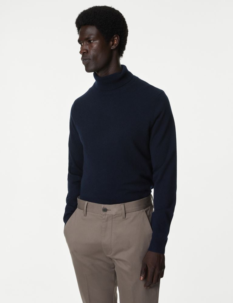Pure Cashmere Roll Neck Jumper 3 of 5