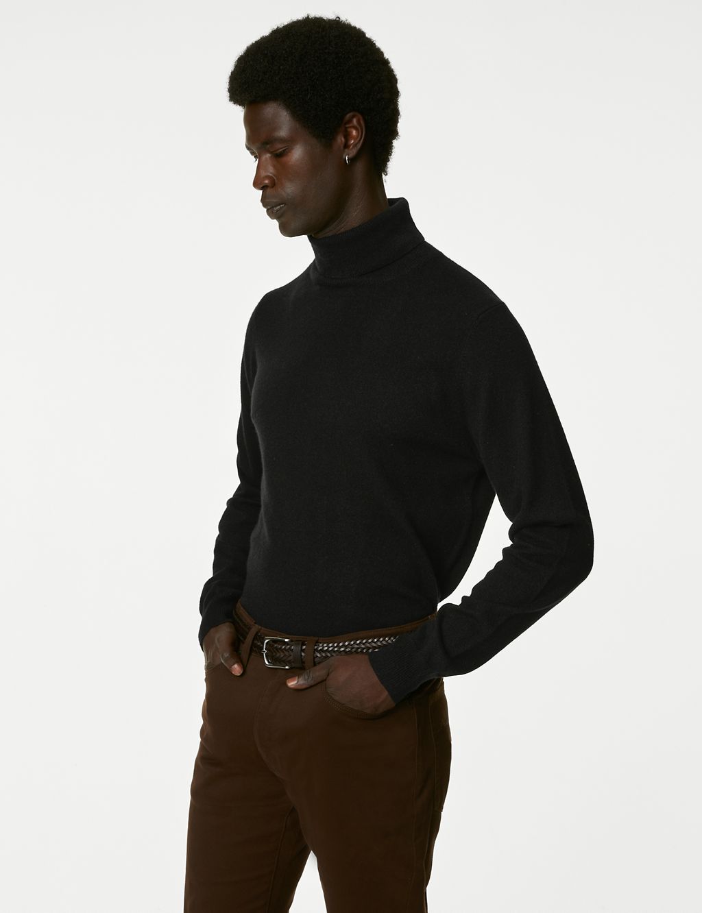 Pure Cashmere Roll Neck Jumper 4 of 5