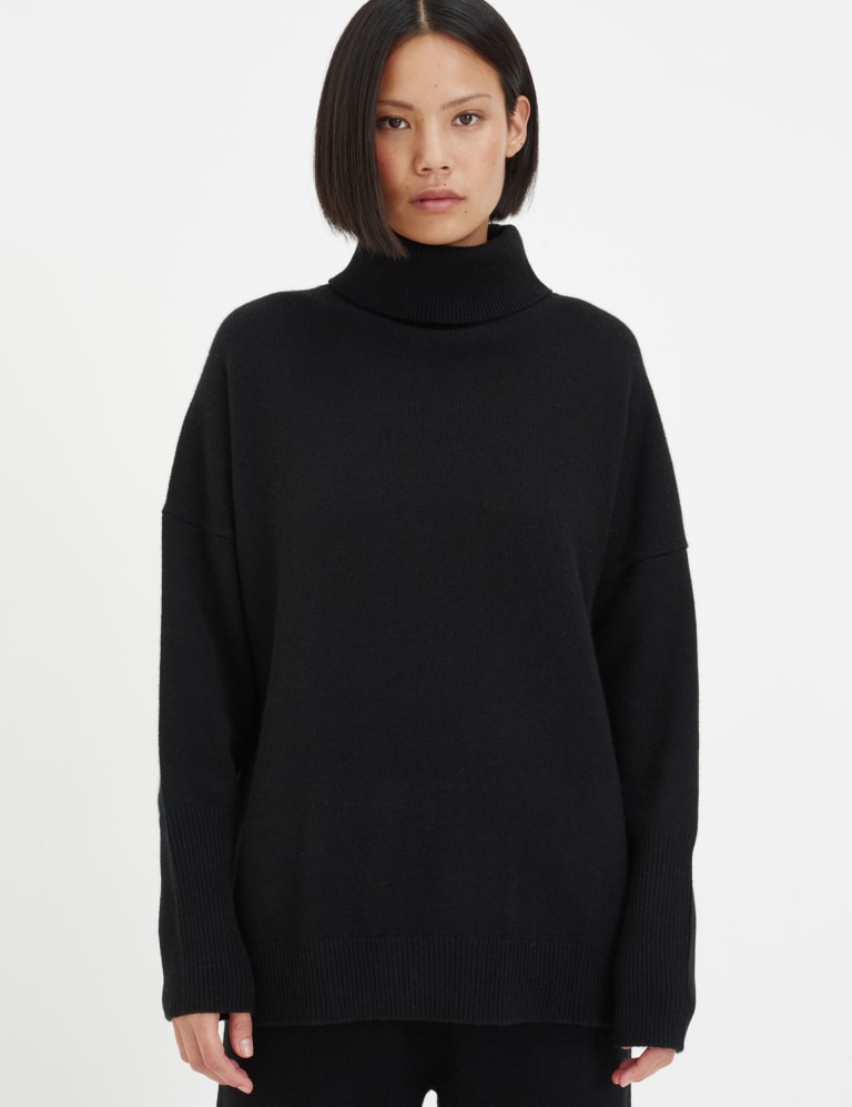 Marks and spencer women's cashmere polo neck top