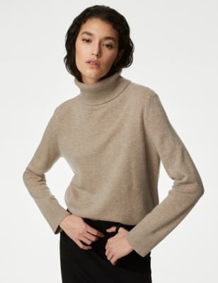 Marks and spencer 2025 cashmere polo neck jumpers