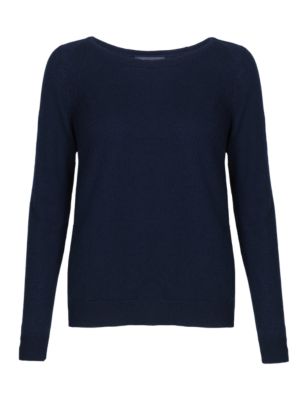 Pure Cashmere Side Button Jumper Image 2 of 5