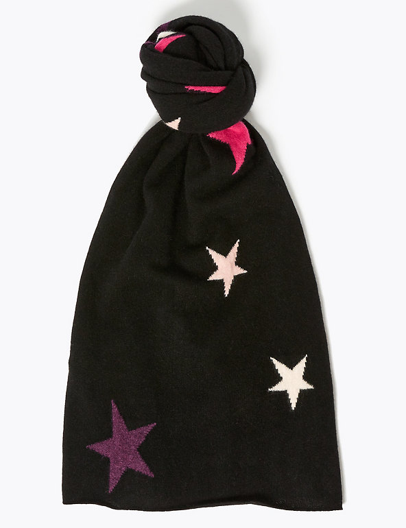 Pure Cashmere Star Scarf Image 1 of 2