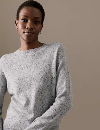 Pure Cashmere Textured Crew Neck Jumper 4 of 6