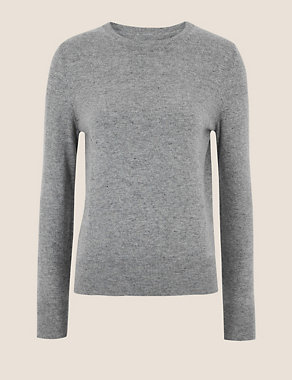 Pure Cashmere Textured Jumper Image 2 of 6