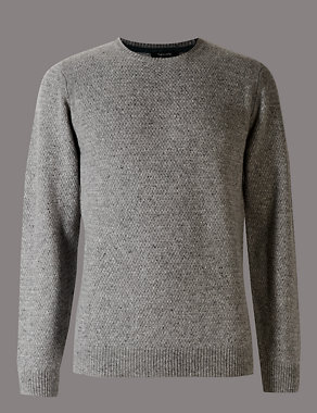 Pure Cashmere Textured Jumper Image 2 of 4