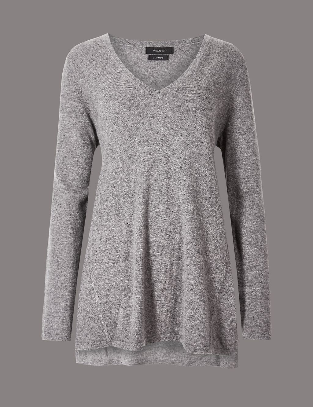 Pure Cashmere Textured Longline Jumper 1 of 5