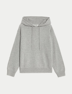 Pure Cashmere Textured Relaxed Hoodie Image 2 of 7