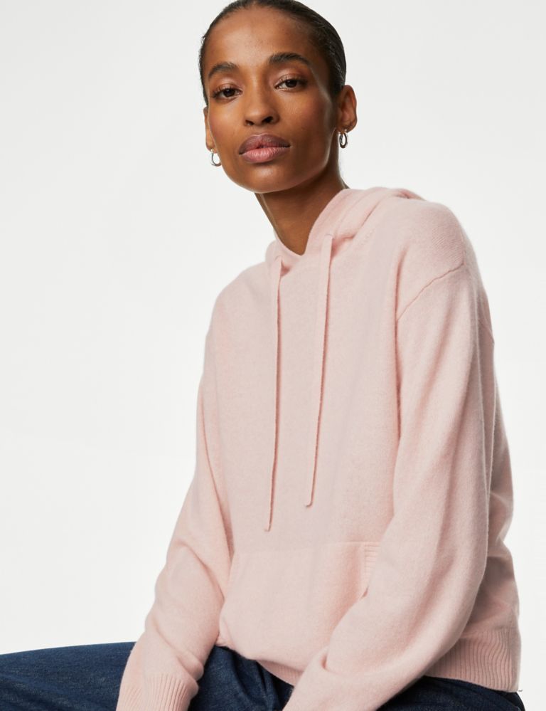 Pure Cashmere Textured Relaxed Hoodie 5 of 7