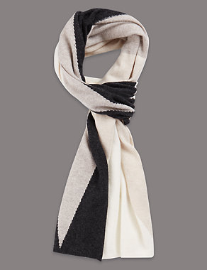 Pure Cashmere Triangles Scarf Image 2 of 3