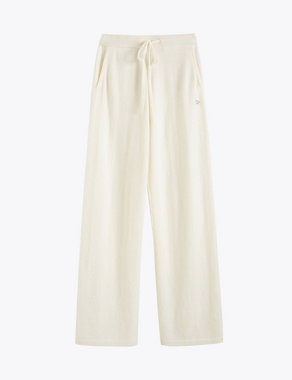 Pure Cashmere Wide Leg Joggers Image 2 of 3
