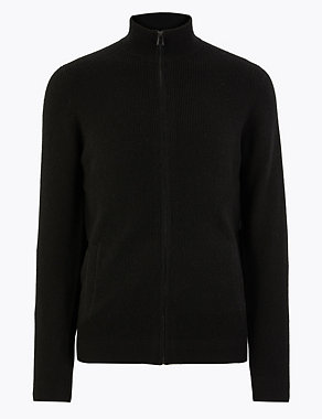 Pure Cashmere Zip Up Cardigan Image 2 of 4