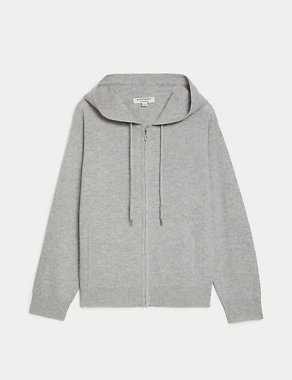 Pure Cashmere Zip Up Hoodie Image 2 of 6