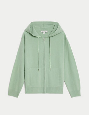 Pure Cashmere Zip Up Hoodie Image 2 of 6