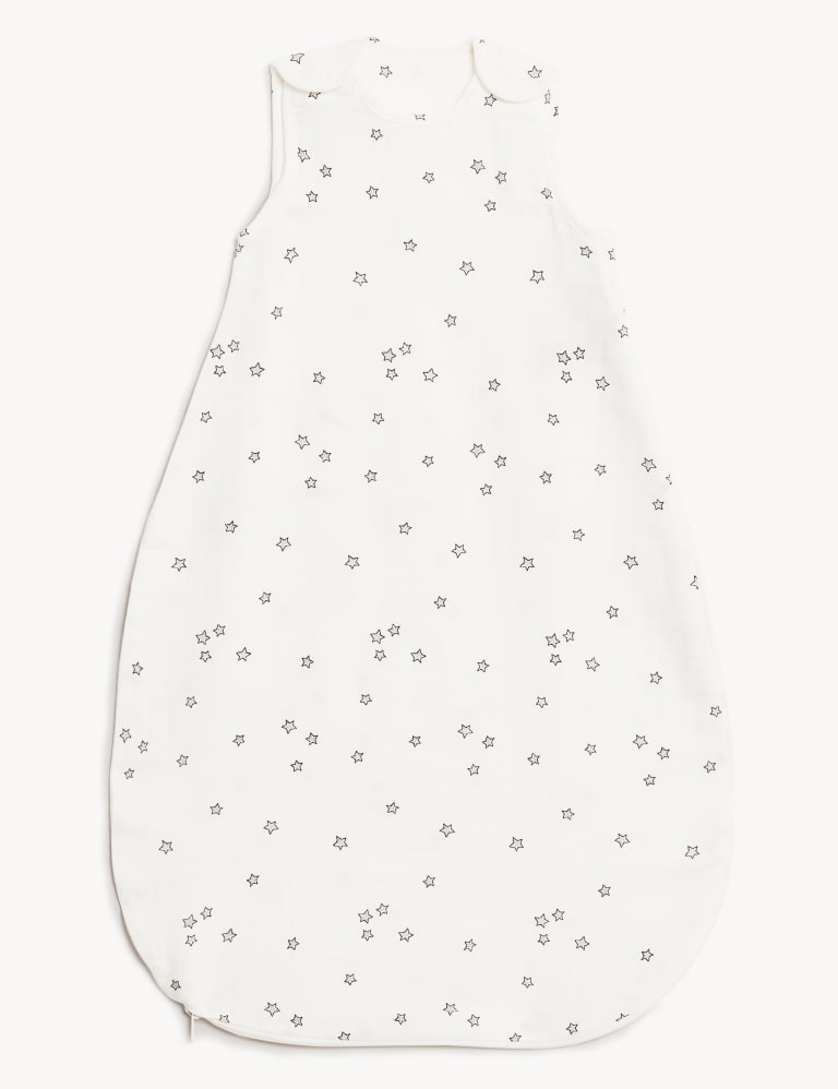 Pure Cotton 1 Tog Star Sleeping Bag (0 - 36 Mths) 1 of 3