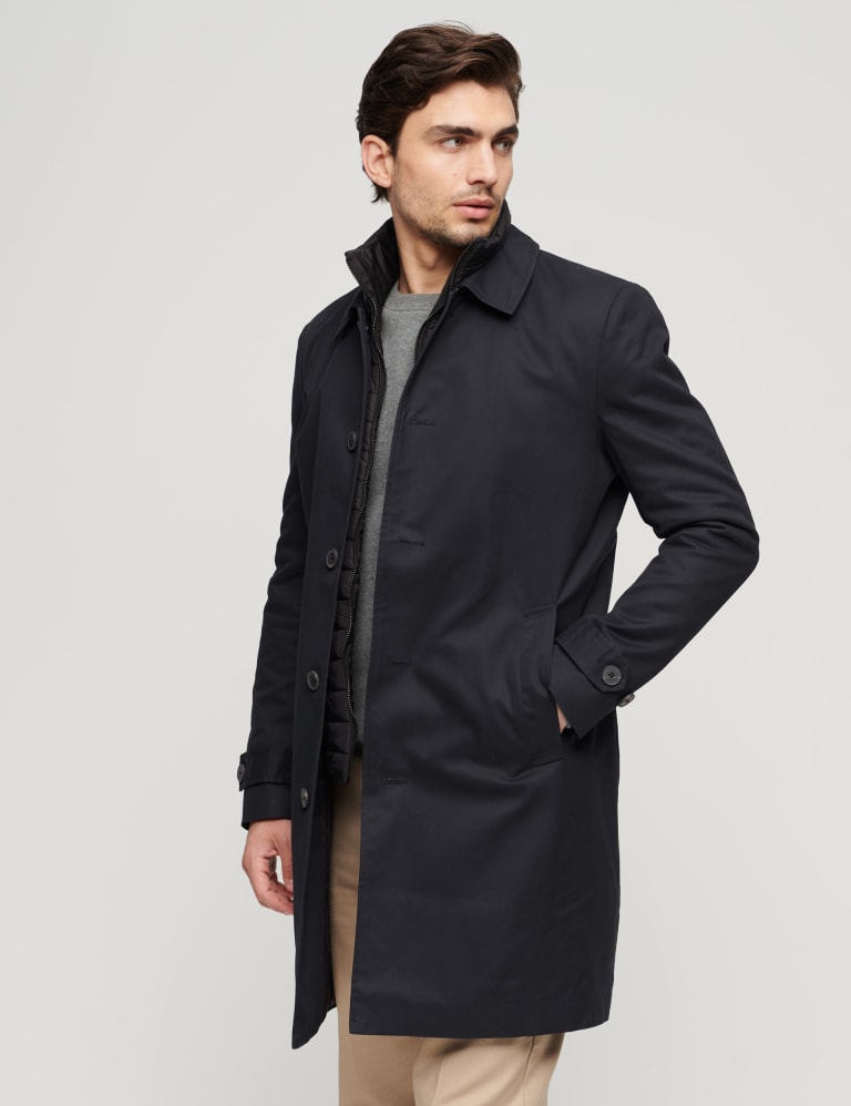 Superdry trench cheap coat mens