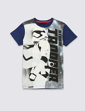 Pure Cotton 3D Strom Trooper Slogan Star Wars™ T-Shirt Image 2 of 3