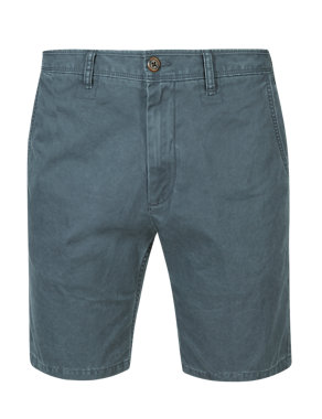 Pure Cotton 4 Pocket Laundered Chino Shorts Image 2 of 4