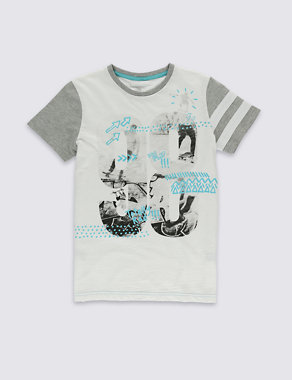 Pure Cotton 98 Graphic T-Shirt (5-14 Years) Image 2 of 3