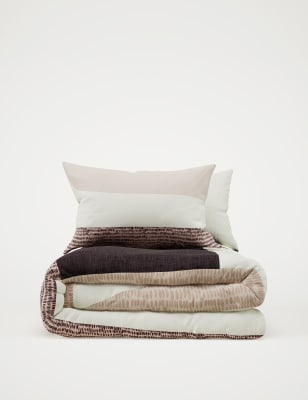 Pure Cotton Abstract Bedding Set | M&S Collection | M&S