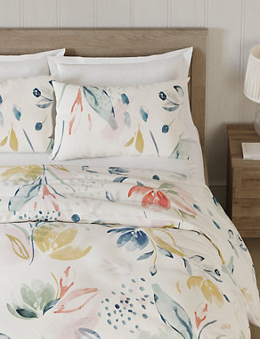 Pure Cotton Abstract Leaf Bedding Set Image 2 of 4