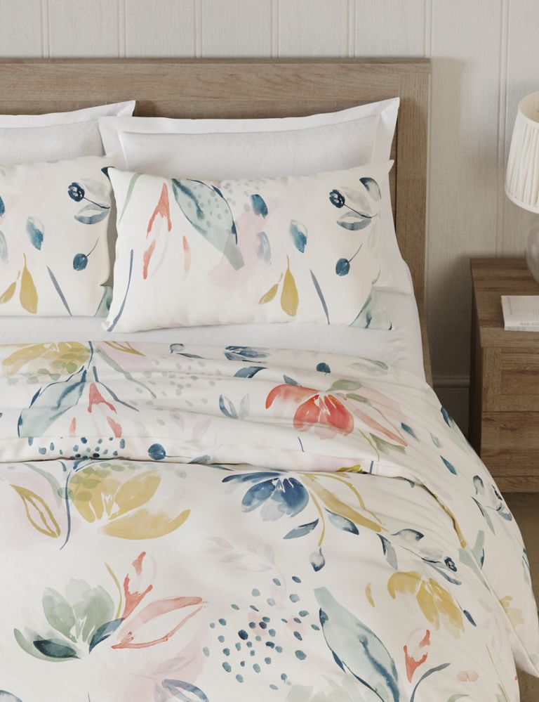 Pure Cotton Abstract Leaf Bedding Set 3 of 5