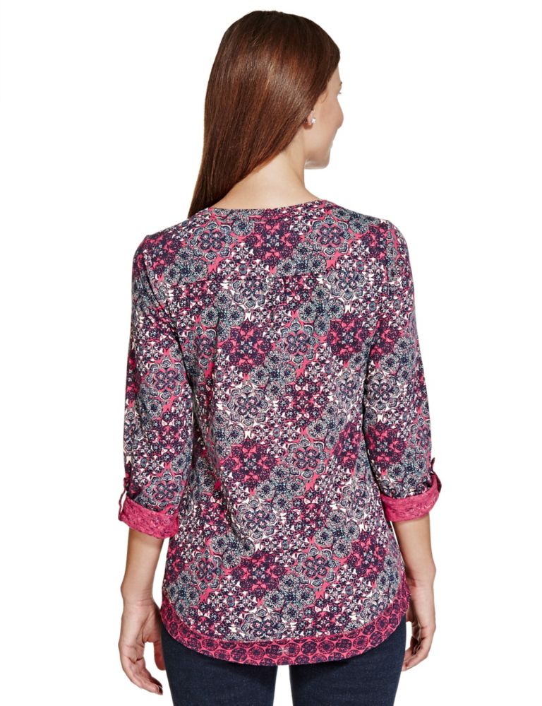 Pure Cotton Abstract Print Blouse 4 of 4