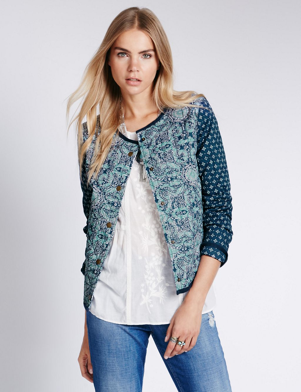Pure Cotton Abstract Print Jacket 3 of 3