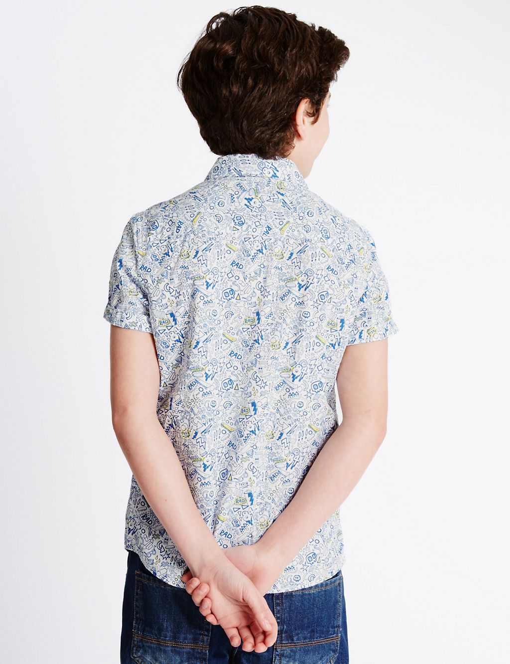 Pure Cotton Abstract Print Shirt (5-14 Years) 2 of 3