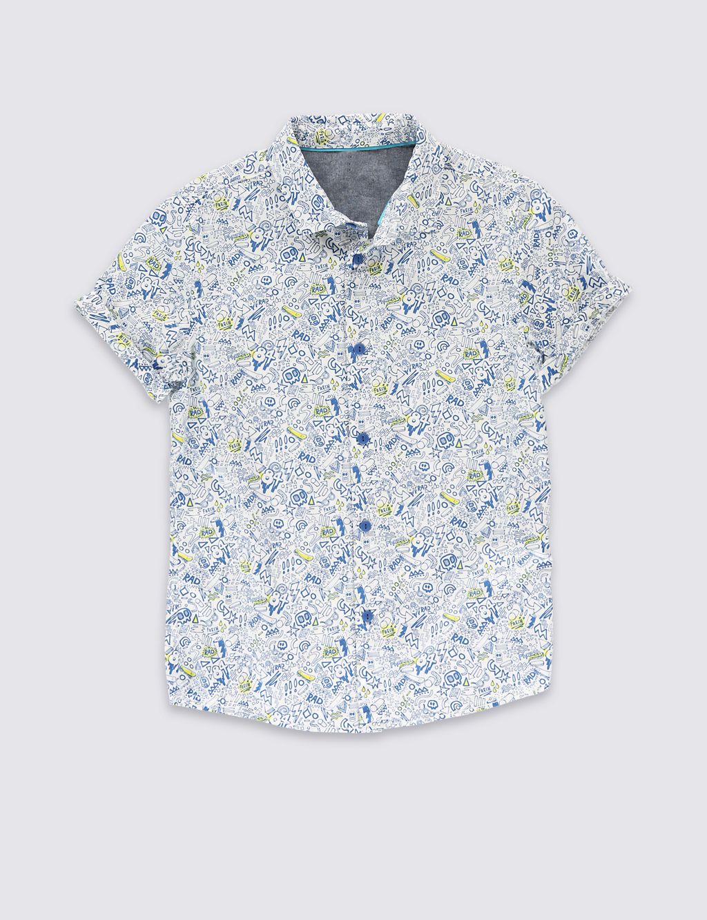 Pure Cotton Abstract Print Shirt (5-14 Years) 1 of 3