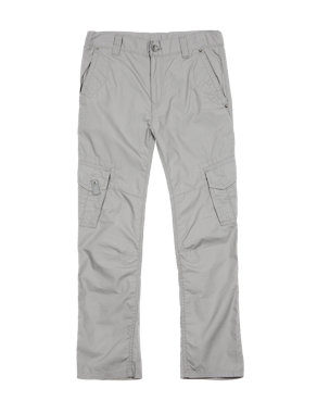 Pure Cotton Adjustable Waist Cargo Trousers (5-14 Years) Image 2 of 3