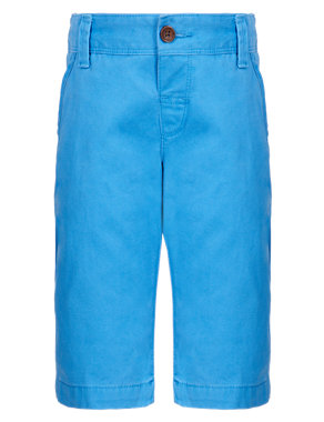 Pure Cotton Adjustable Waist Chino Shorts (1-7 Years) Image 2 of 3
