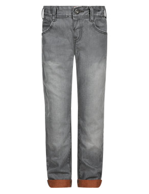 Pure Cotton Adjustable Waist Denim Jeans (1-7 Years) Image 2 of 3