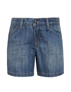 Pure Cotton Adjustable Waist Denim Shorts (1-7 Years) Image 2 of 4