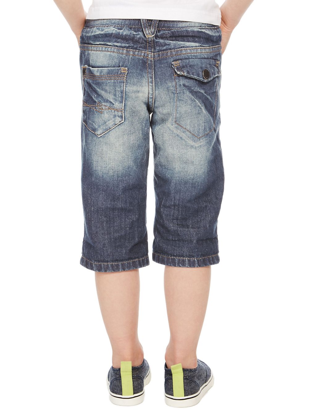 Pure Cotton Adjustable Waist Denim Shorts (1-7 Years) 2 of 3