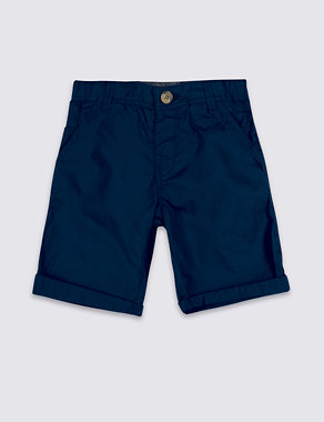 Pure Cotton Adjustable Waist Shorts (1-7 Years) Image 2 of 3