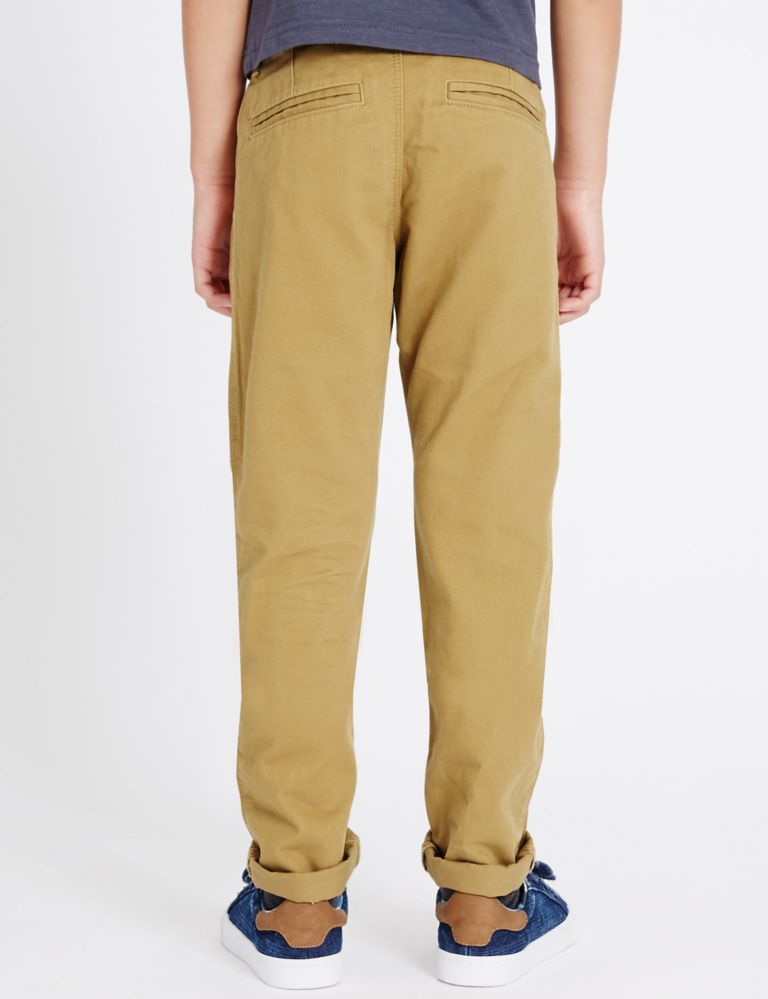 Pure Cotton Adjustable Waistband Chinos (5-14 Years) 4 of 6