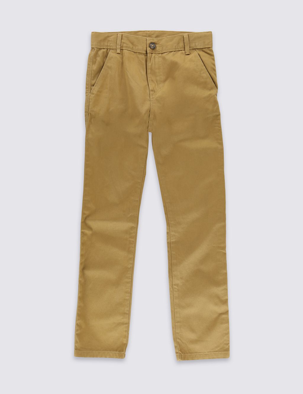 Pure Cotton Adjustable Waistband Chinos (5-14 Years) 1 of 6