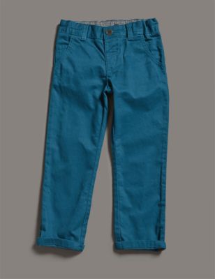 Pure Cotton Adjustable Waistband Corduroy Chino Trousers (1-7 Years) Image 2 of 3