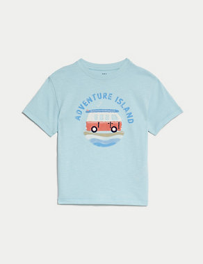 Pure Cotton Adventure Island T-Shirt (2-8 Yrs) Image 2 of 5