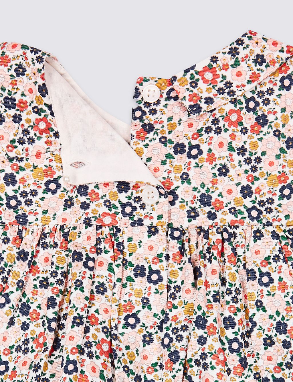 Pure Cotton All Over Floral Print Dress 2 of 3