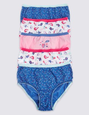 Pure Cotton All Over Print Brief Knickers (1-12 Years) Image 1 of 1