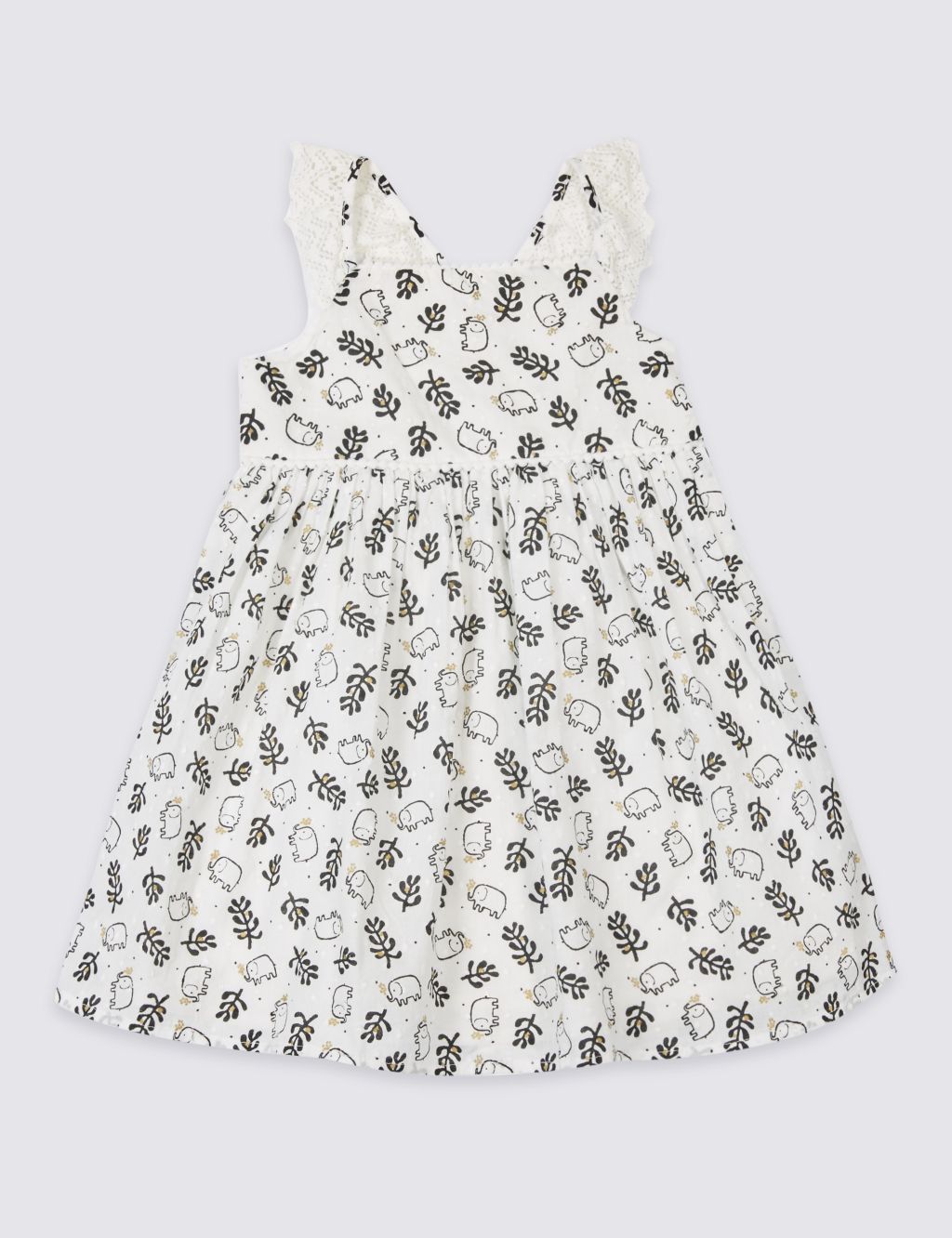 Pure Cotton All Over Print Dress (3 Months - 5 Years) 1 of 3