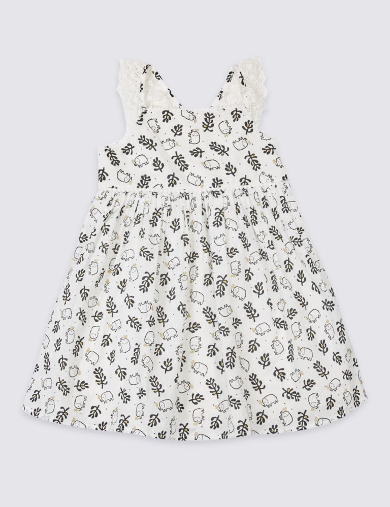 Pure Cotton All Over Print Dress (3 Months - 5 Years) 2 of 3