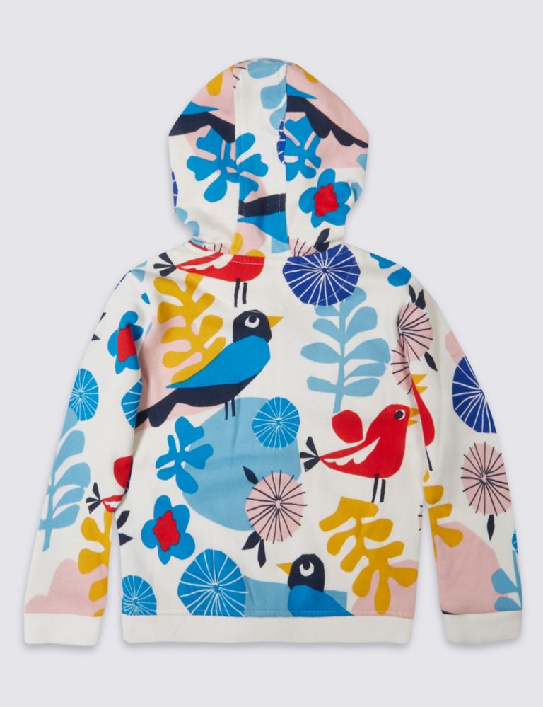 Pure Cotton All Over Print Hooded Sweatshirt 2 of 3