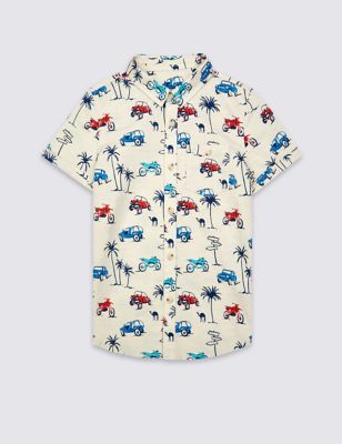 Pure Cotton All Over Print Shirt (3 Months - 5 Years) Image 2 of 3