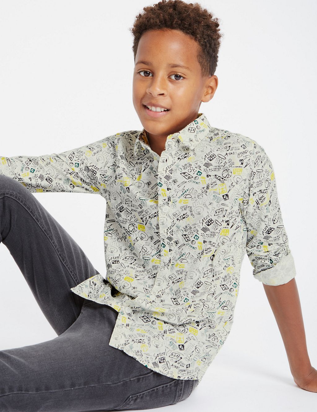 Pure Cotton All Over Print Shirt (5-14 Years) 3 of 5