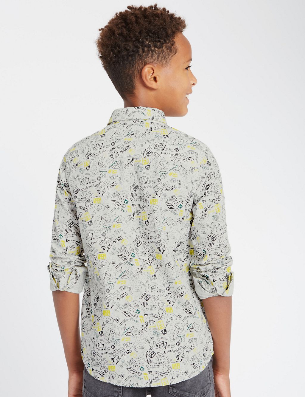 Pure Cotton All Over Print Shirt (5-14 Years) 2 of 5