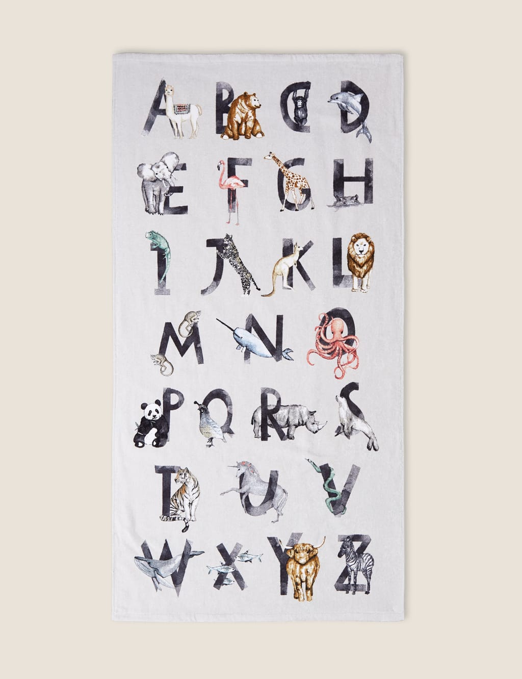 Alphabet bath sheet clearance