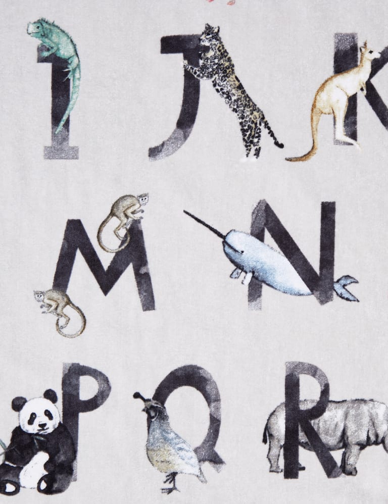 Pure Cotton Alphabet Printed Bath Towel M S Collection M S