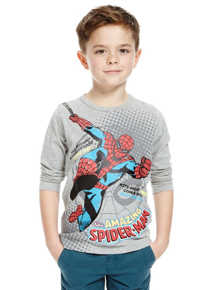 Pure Cotton Amazing Spider-Man™ T-Shirt (2-8 Years) 1 of 3